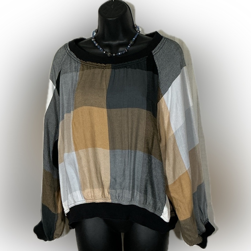 FP Movement Free People Oversized Colorblock Sweatshirt Medium